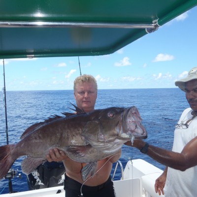 Beiron Hasselgren med en Berggylta på 15 kg, Jacuma i Brasilien.