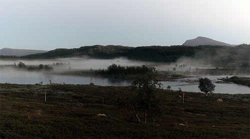 Sjöröken lägger sig över Badasjokk.